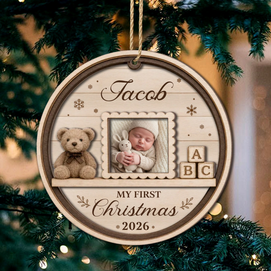 Baby_sFirstChristmasCustomPhoto_PersonalisedGift2 LayerWoodenOrnamentForBaby_2