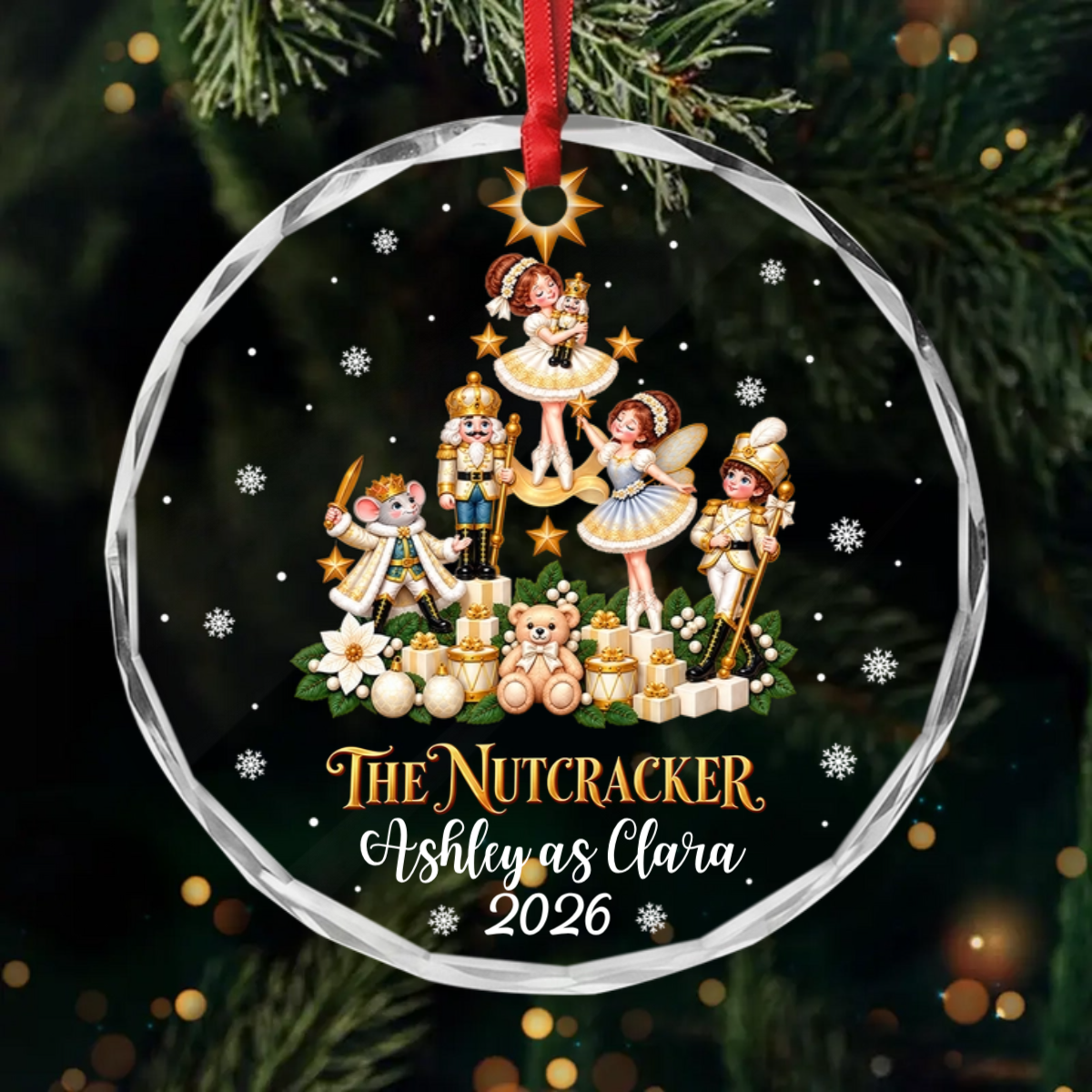 BallerinaNutcracker_PersonalisedGift GlassCircleOrnamentForBalletGirls
