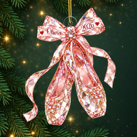 BalletShoes PersonalisedGift_AcrylicChristmasOrnamentForBalletDancers1