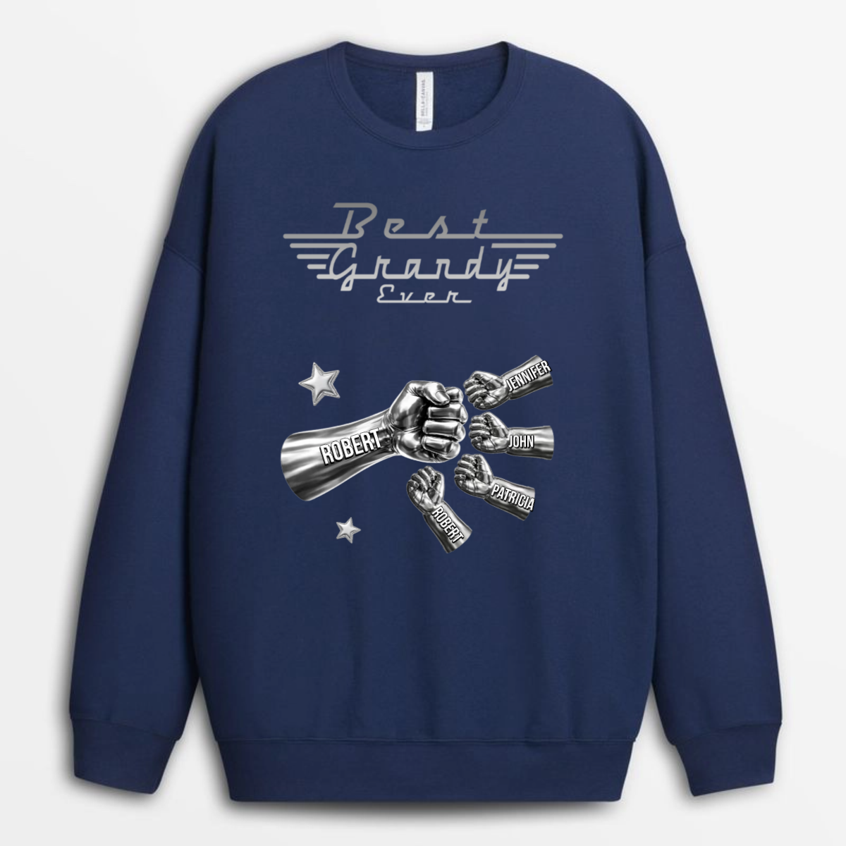 BestDadEver MetallicFistBump PersonalisedShirtGiftForDaddy_3