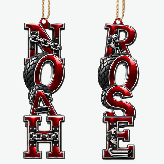 BikerName PersonalisedGift_1 LayerWoodenOrnamentForBikers2