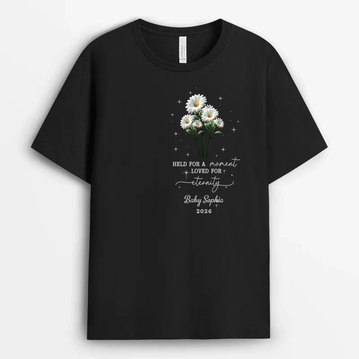 BirthFlowerBabyMemorial_PersonalisedT Shirt1_7c9b77b1 c8cc 4064 a117 8ab23a7f5c1f