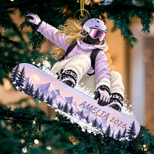 Christmas_Snowboarder_ _Personalised_Gift_Acrylic_Ornament_For_Snowboarding_Lover_2