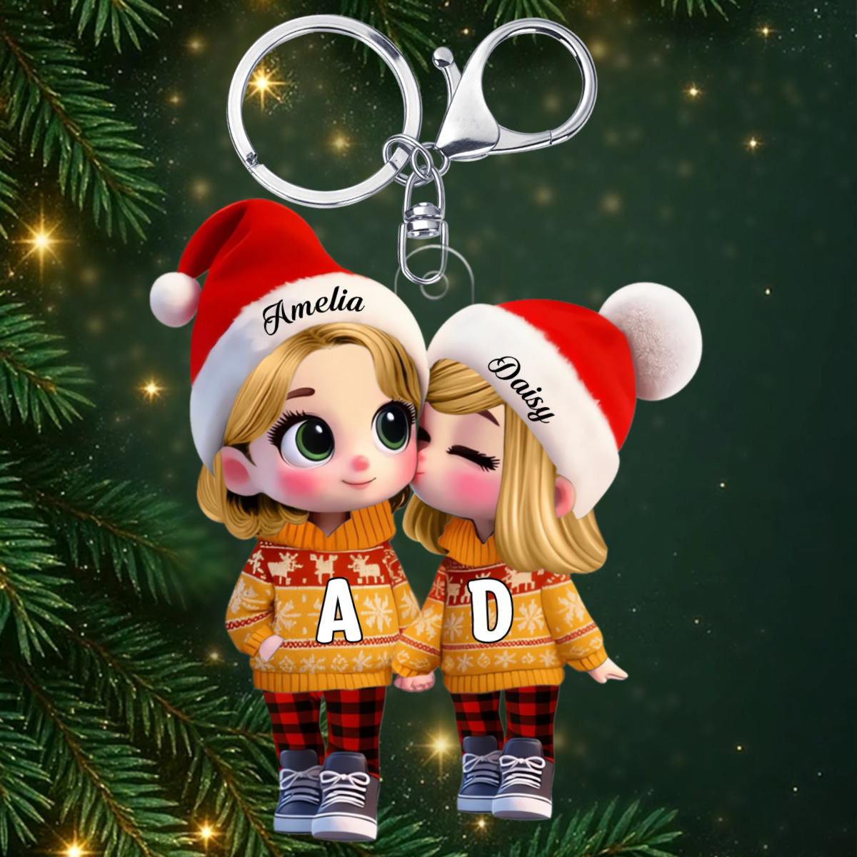 Couple_Kissing_Personalised_Gift_ _Acrylic_Keychain_For_Couples2