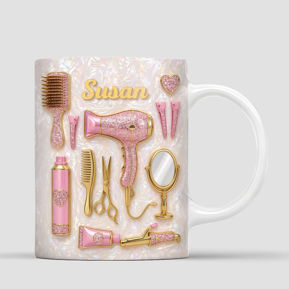 CustomHairstylistAccentMug 2DFLATNewHairSalonCoffeeCup CosmetologyGraduationGift_HairdresserBirthdayPresentPersonalisedHairDresserMug_1