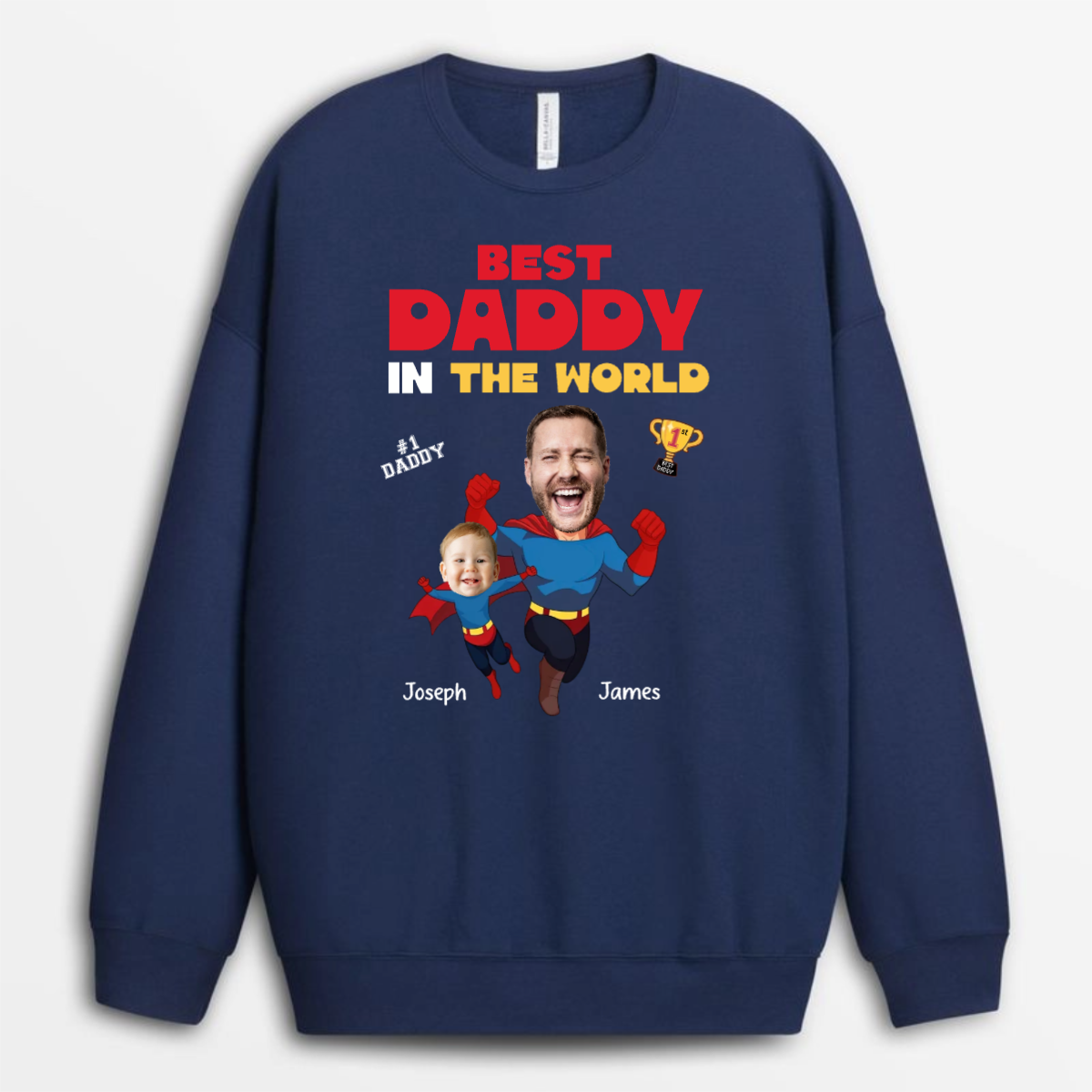 CustomPhotoBestDaddyInTheWorld PersonalisedShirtGiftForDaddy_3