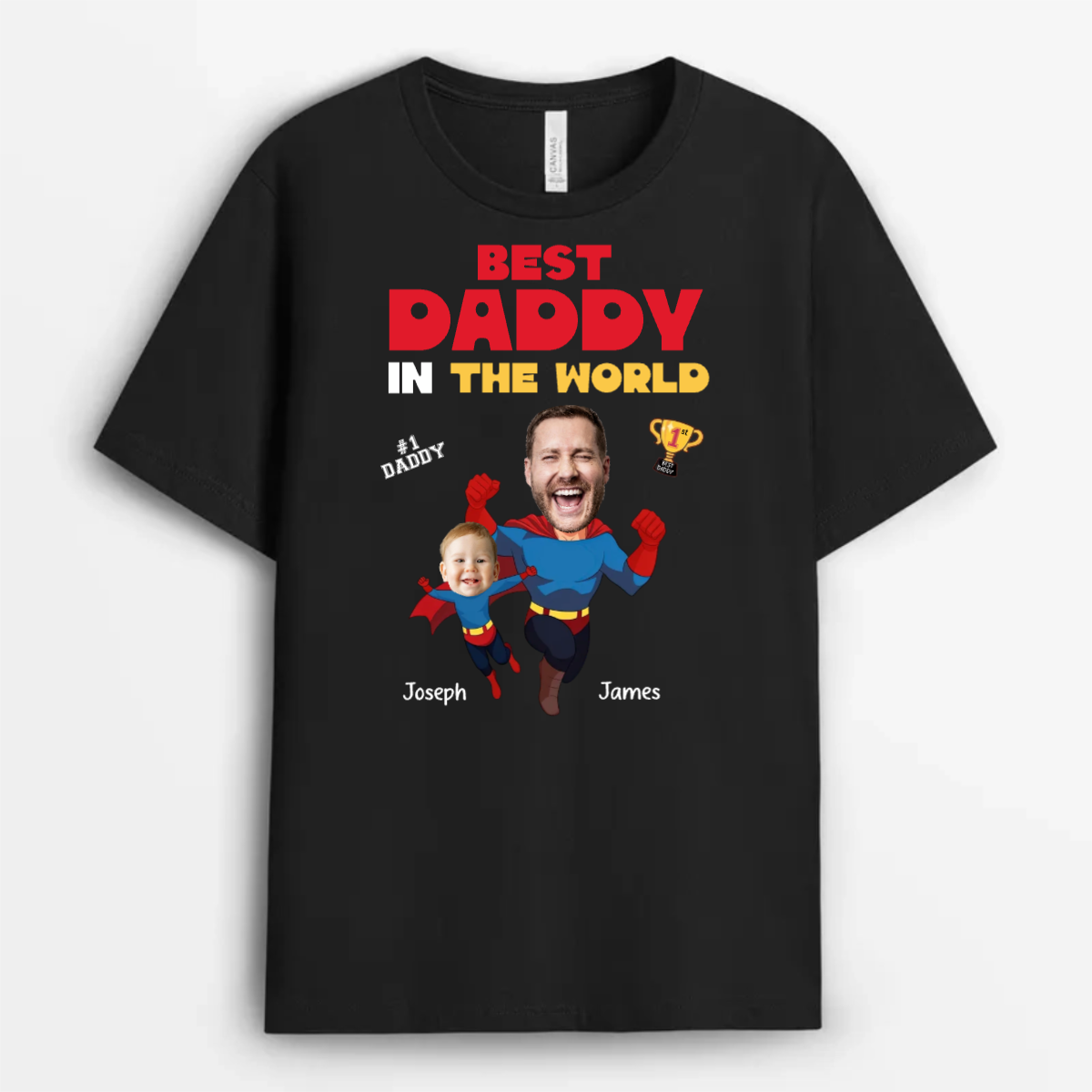 CustomPhotoBestDaddyInTheWorld PersonalisedShirtGiftForDaddy_4