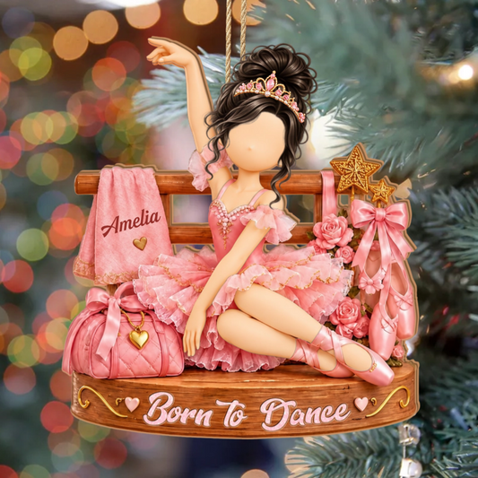 CuteBallerina_PersonalisedGift1 LayerWoodenOrnamentForBallerinas