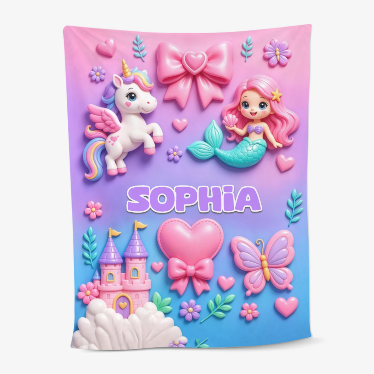 Cute_Cartoon_World_ _Personalised_Gift_Soft_Throw_Blanket_For_Kids1