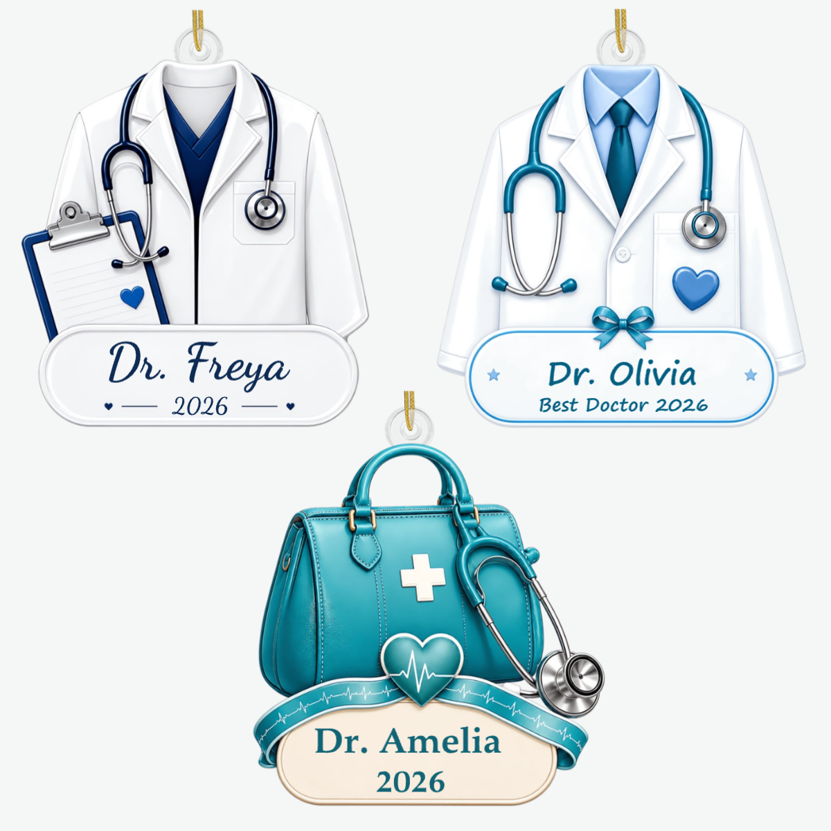 Doctor PersonalisedGift_AcrylicChristmasOrnamentForDoctors3