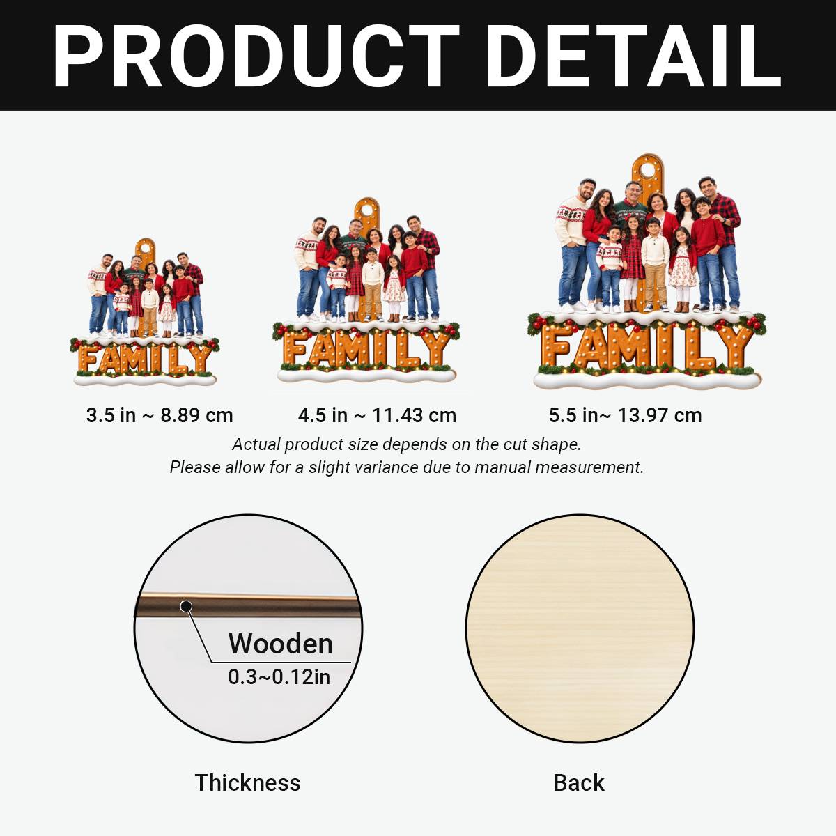 FamilyPhoto PersonalisedGift_1 LayerWoodenOrnamentForParents_Grandparents