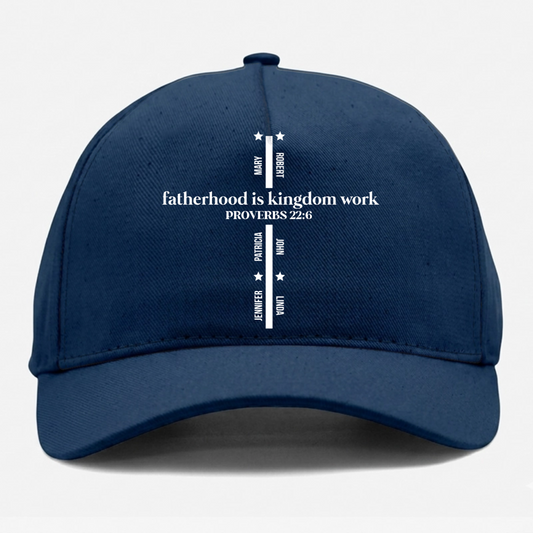 FatherhoodIsKingdomWork PersonalisedCapFather_sDayGiftForDad_1