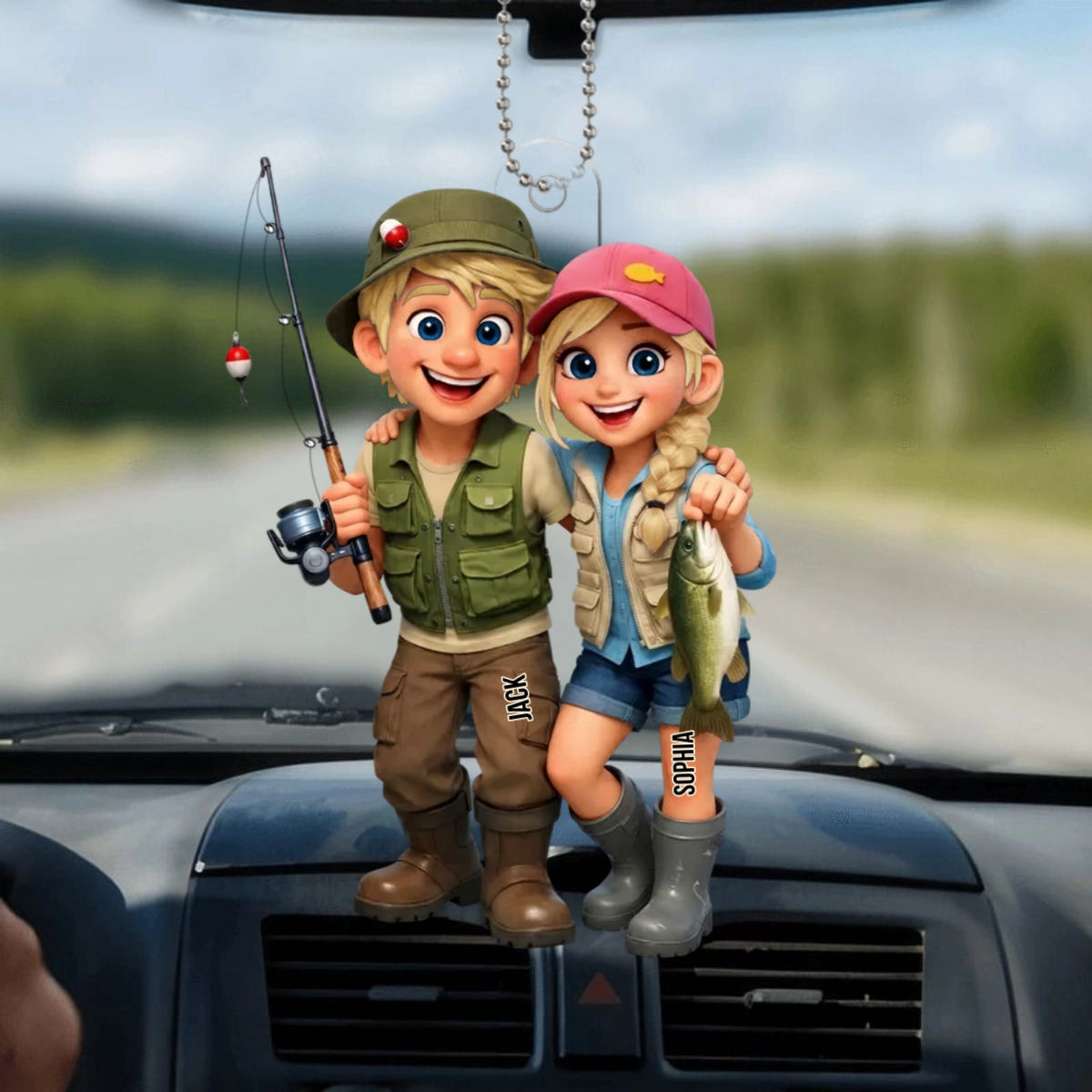 FishingCoupleCartoon_PersonalisedGiftHangingOrnamentForCouples_5