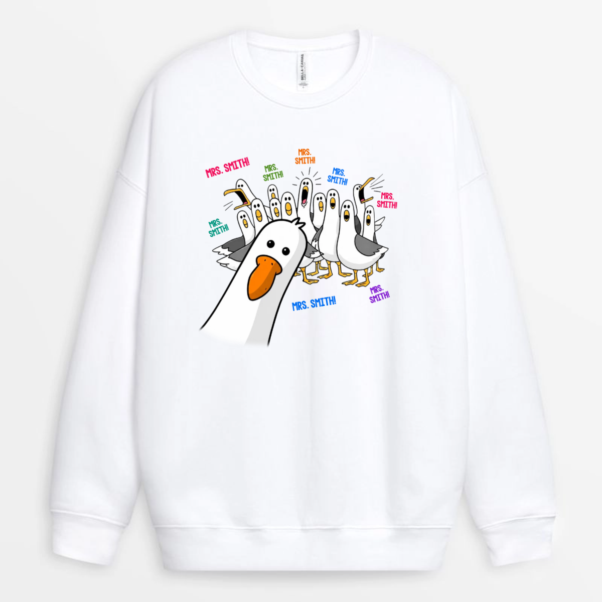FunnySeagullsCallingTeacherNameBackToSchool_PersonalisedGiftT shirtForTeacher_4