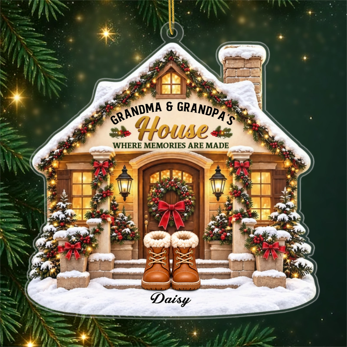 GrandkidsWelcome PersonalisedGift_AcrylicChristmasOrnamentForGrandparents1