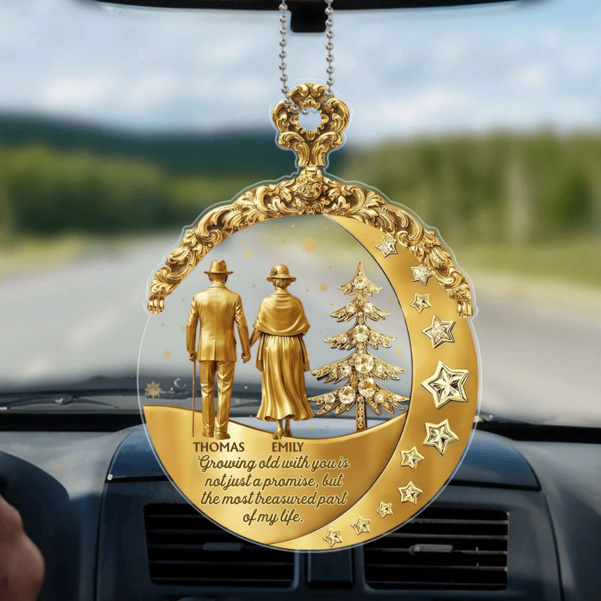 GrowingOldWithYouChristmasCouple_PersonalisedGiftHangingOrnamentForCouples