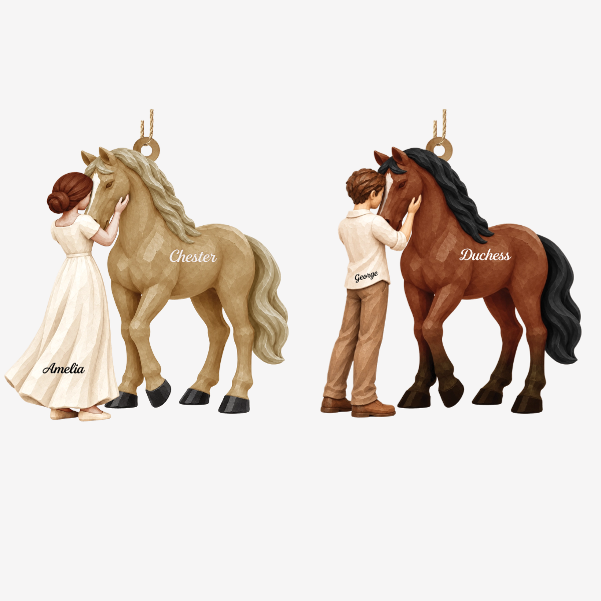 HorseLovers_PersonalisedGift 1 LayerWoodenOrnamentForHorseLovers1
