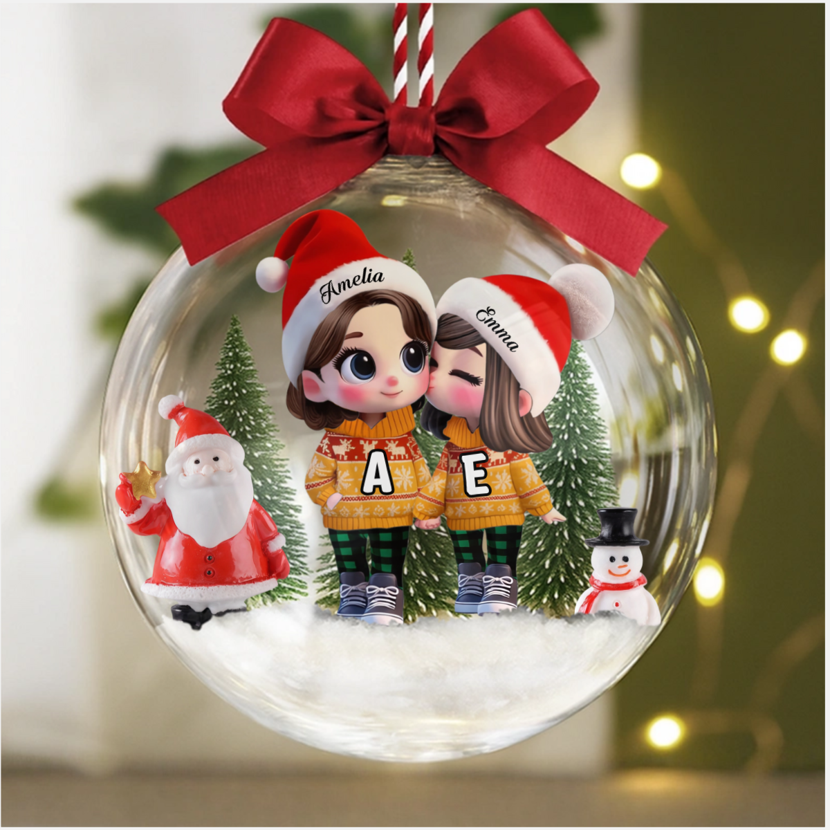 KissingCouple_PersonalisedGift AcrylicBaubleOrnamentForCouples2