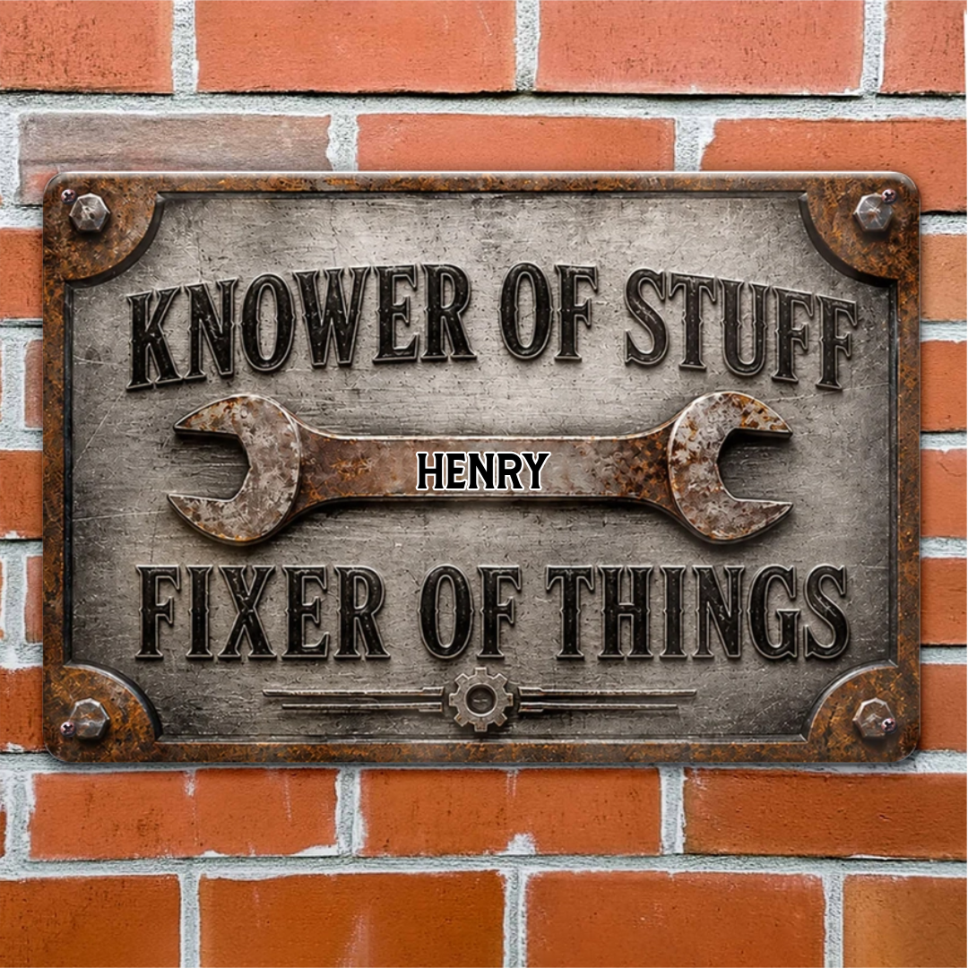 Knower_Of_Stuff_Fixer_Of_Things_Personalised_Gift_Metal_Sign_For_Dad_1