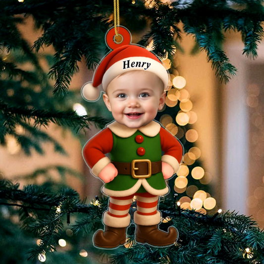 LittleElvesPhoto_PersonalisedGiftAcrylicOrnamentForBaby_Kids
