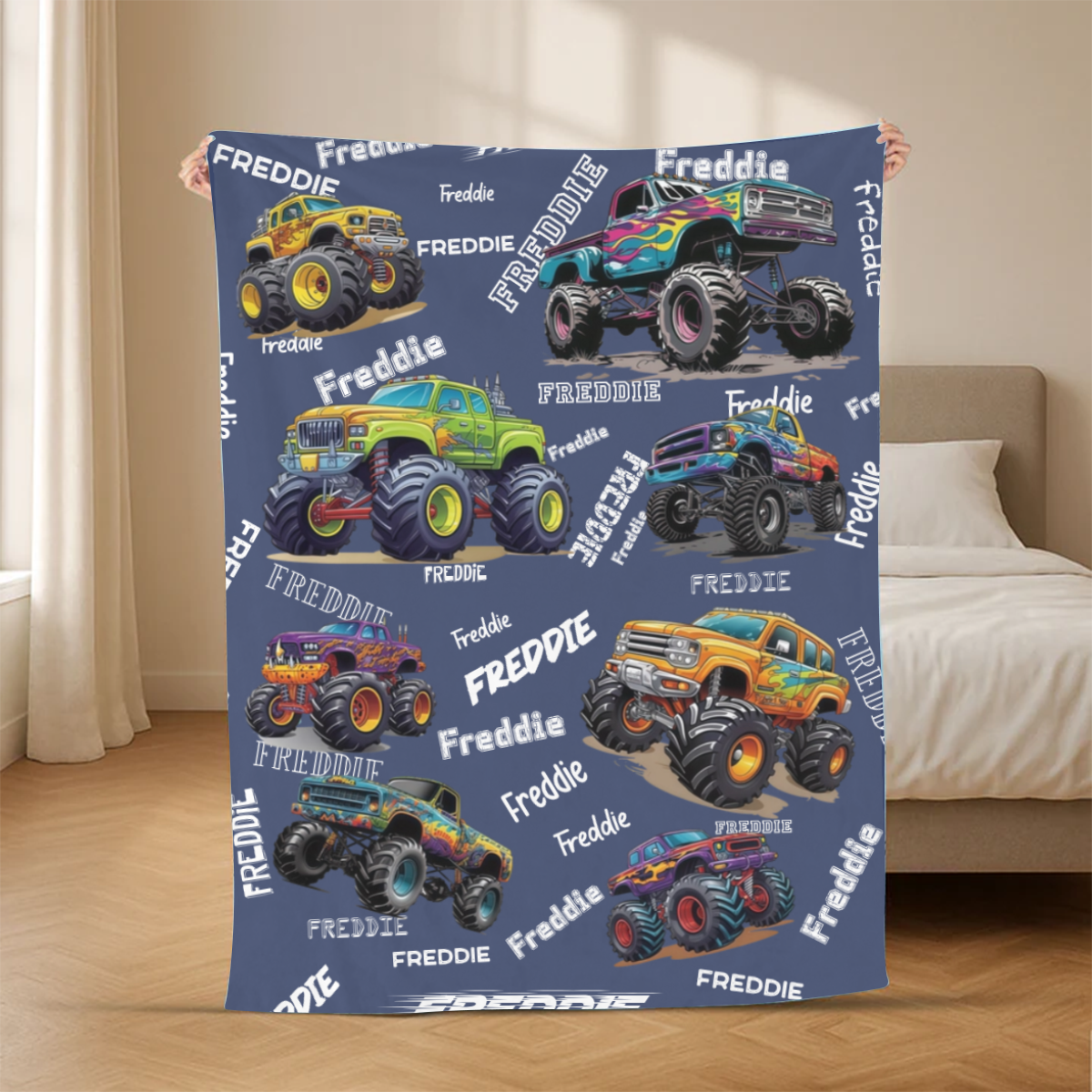 Monster_Truck_Personalised_Gift_Custom_Blanket_For_Kids5