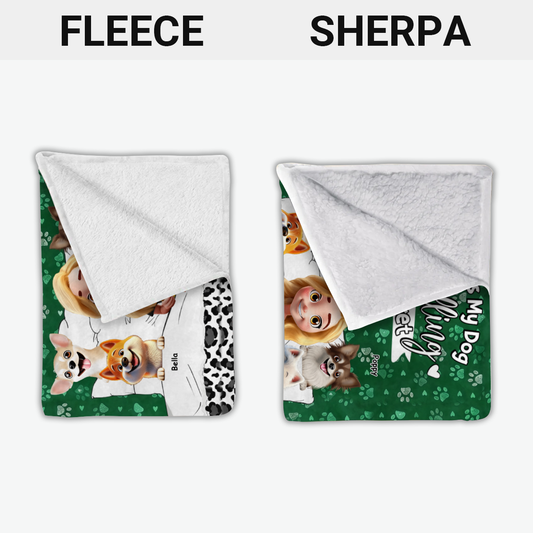 My_Dog_Cuddling_Personalised_Gift_Custom_Blanket_For_Dog_Lovers