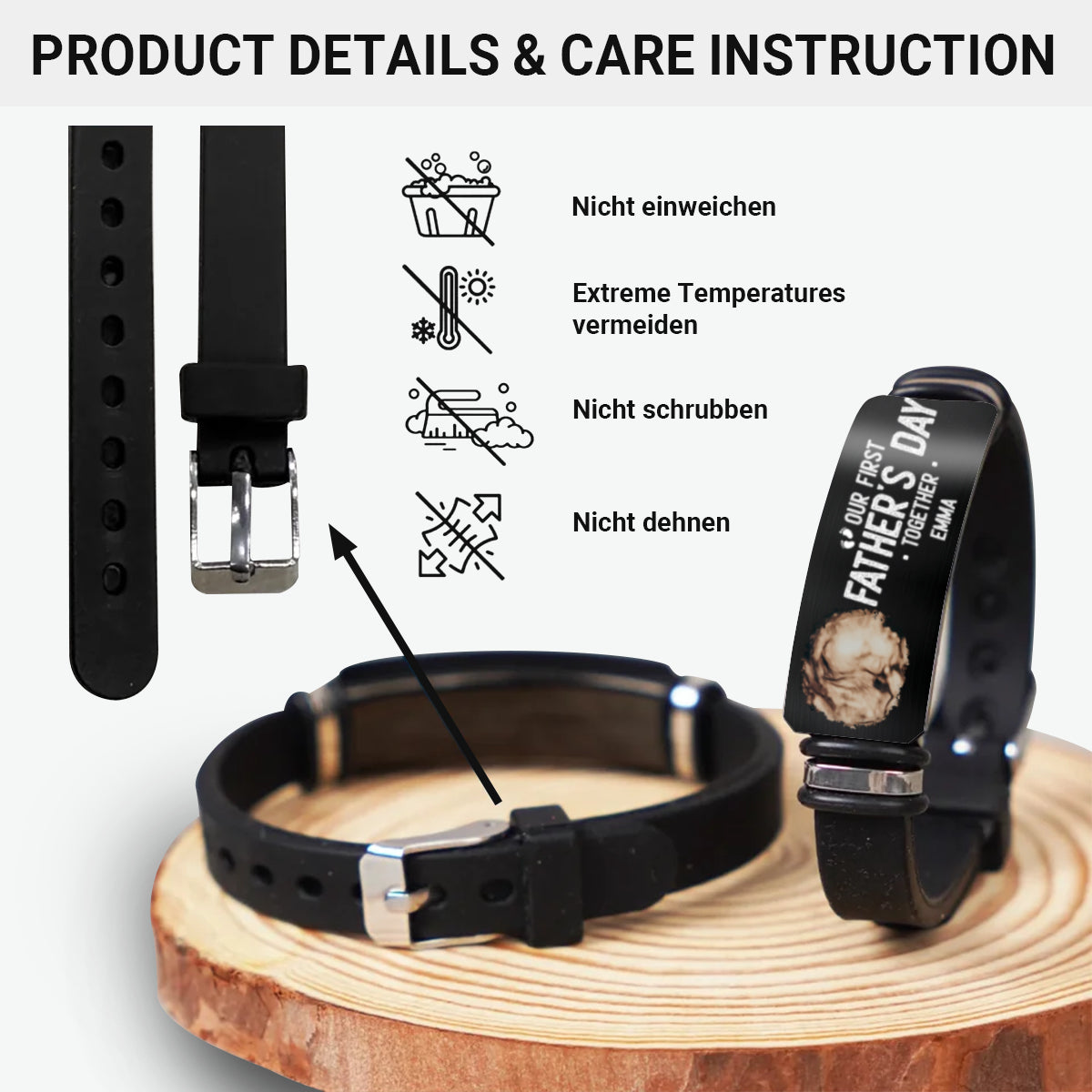 NowYouCanCarryMeToo_Daddy PersonalisedEngravedPhotoBraceletFather_sDayGiftForDad to be_1
