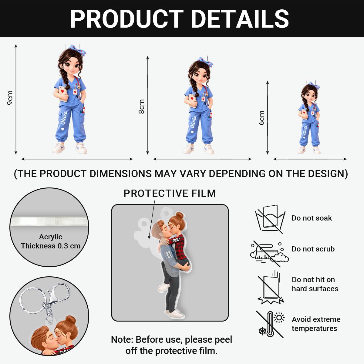 Nurse PersonalisedGift_AcrylicKeychainForNurses