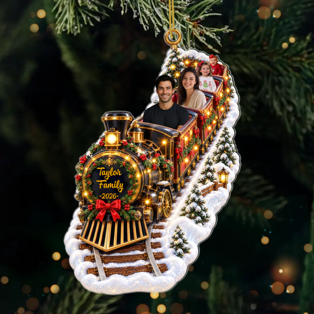 OneFamilyOneChristmasJourneyCustomPhoto_PersonalisedGiftAcrylicOrnamentForFamily_2