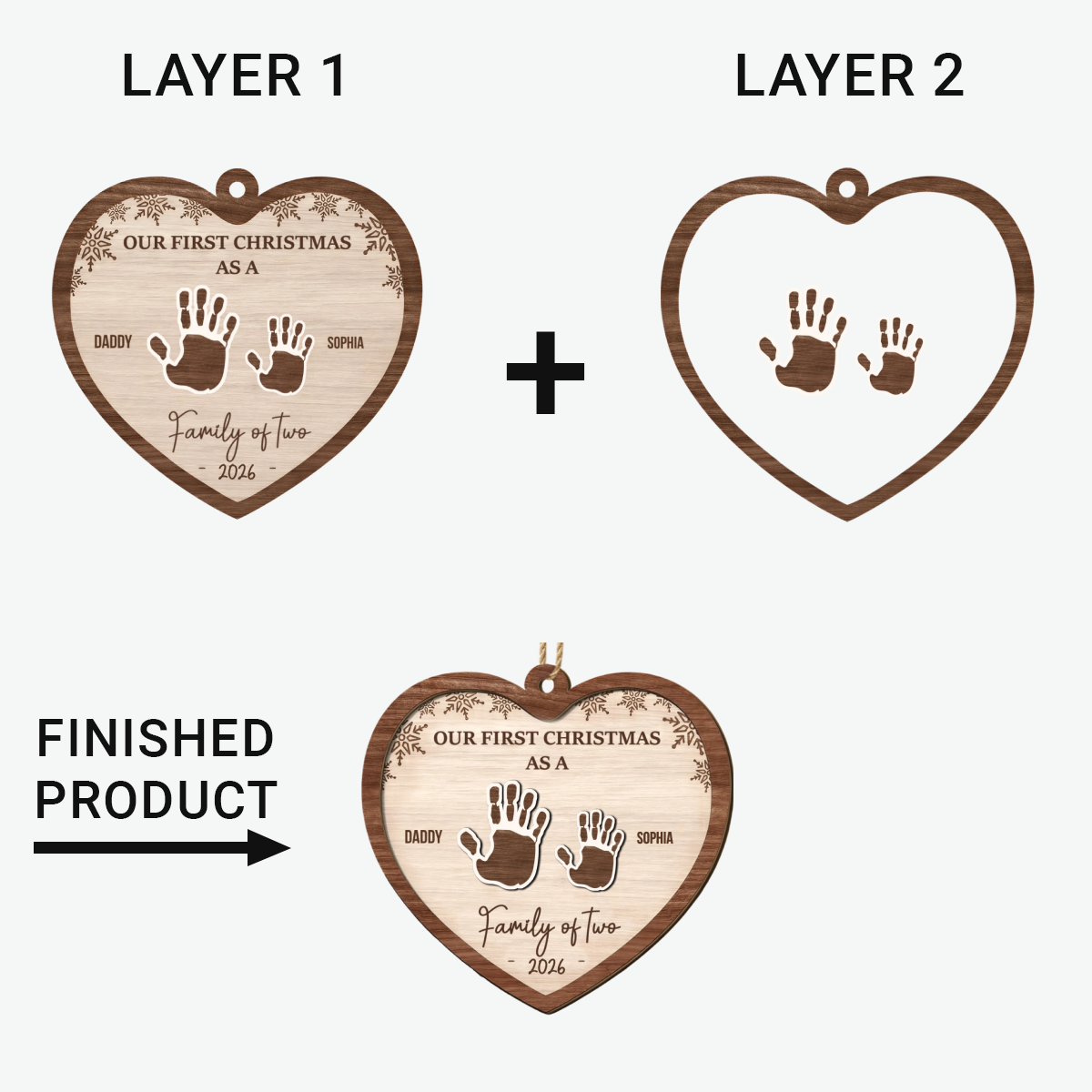 Our1stChristmasFamily_PersonalisedGift2 LayerWoodenOrnamentForFamily_4