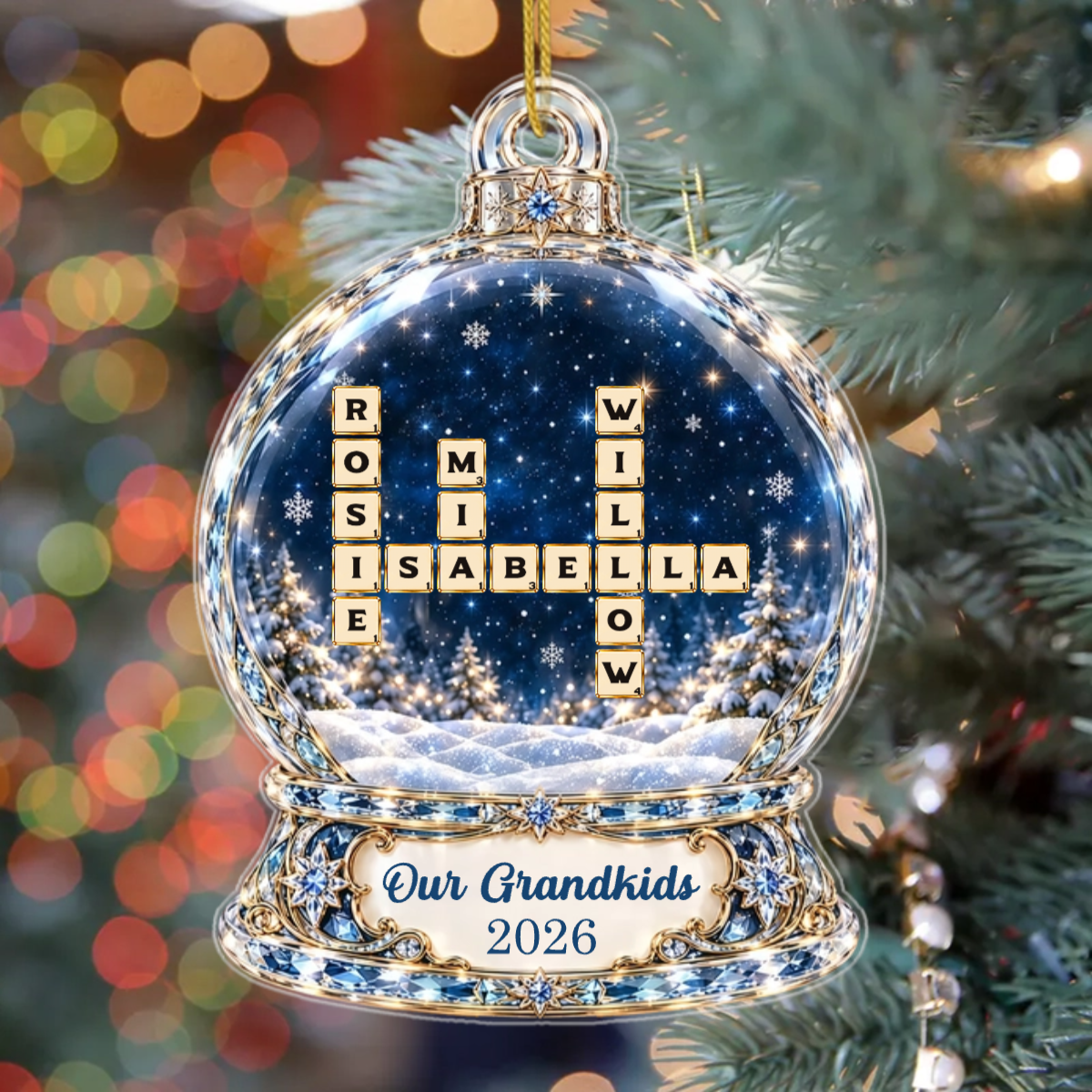 OurGrandkidsCrossword PersonalisedGift_AcrylicChristmasOrnamentForGrandparents3