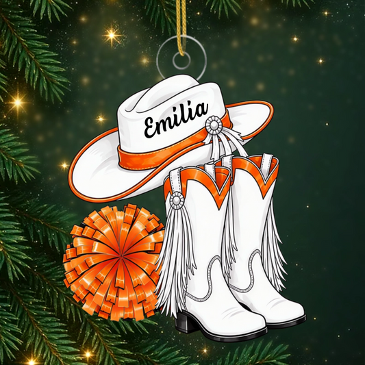 Personalised_Cowgirl_Boots_Christmas_Ornament_ _Personalised_Gift_Acrylic_Ornament_For_Drill_Team_Members