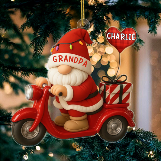 Santa_On_A_Scooter_ _Personalised_Gift_Acrylic_Christmas_Ornament_For_Grandpa1