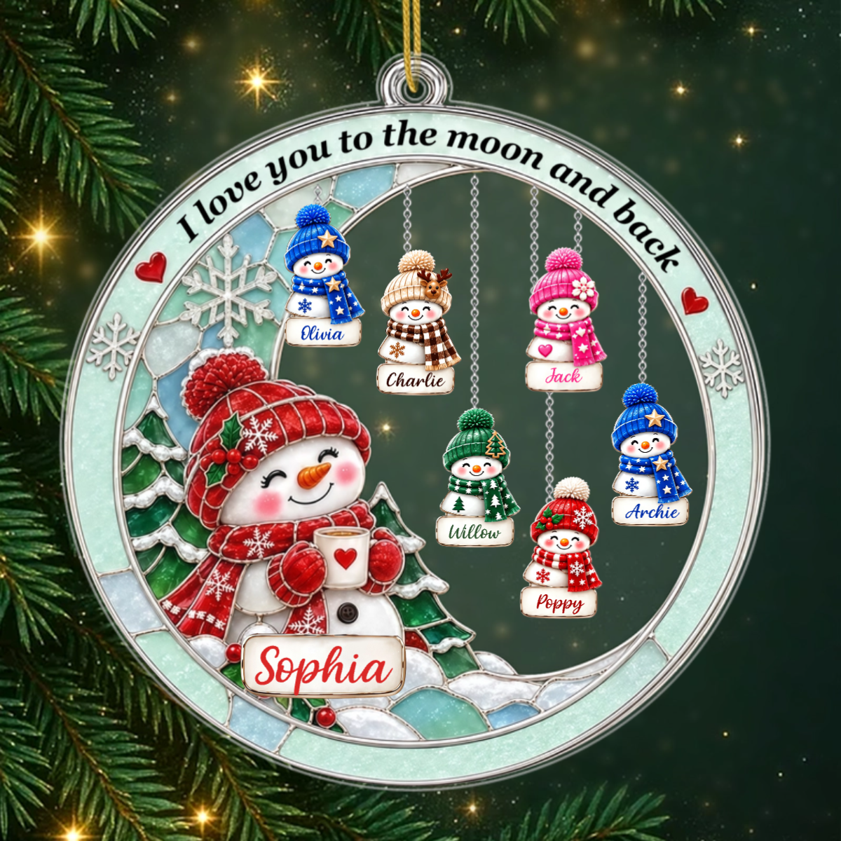 SnowmanGrandma PersonalisedGift_AcrylicChristmasOrnamentForGrandmas3