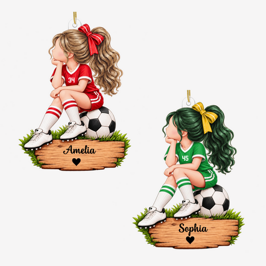 SoccerGirl_PersonalisedGift AcrylicOrnamentForGirlsWhoLoveSoccer1