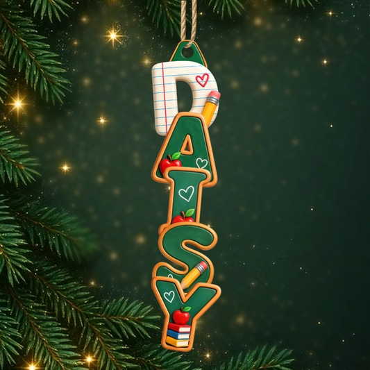 TeacherName_PersonalisedGift 1 LayerWoodenOrnamentForTeachers