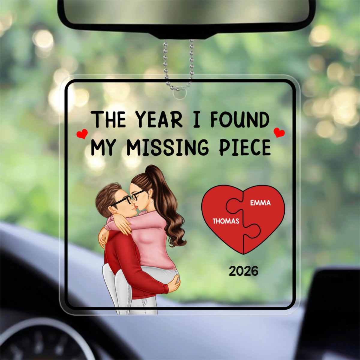 TheYearIFoundMyMissingPiece_PersonalisedGiftHangingOrnamentForCouples_4