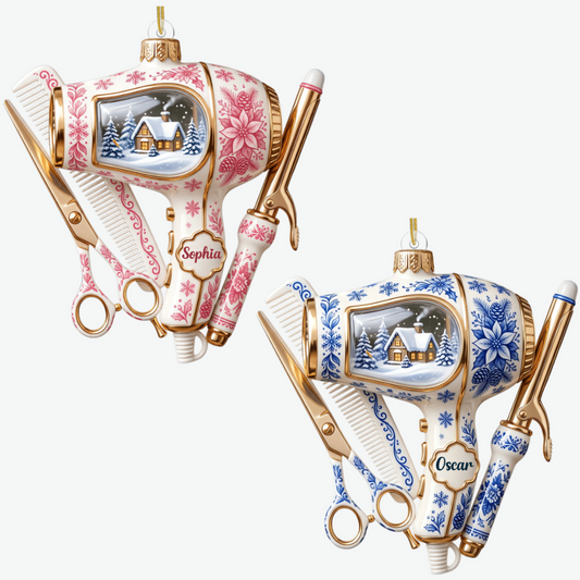 ToileDeJouy PersonalisedGift_AcrylicChristmasOrnamentForHairStylists2