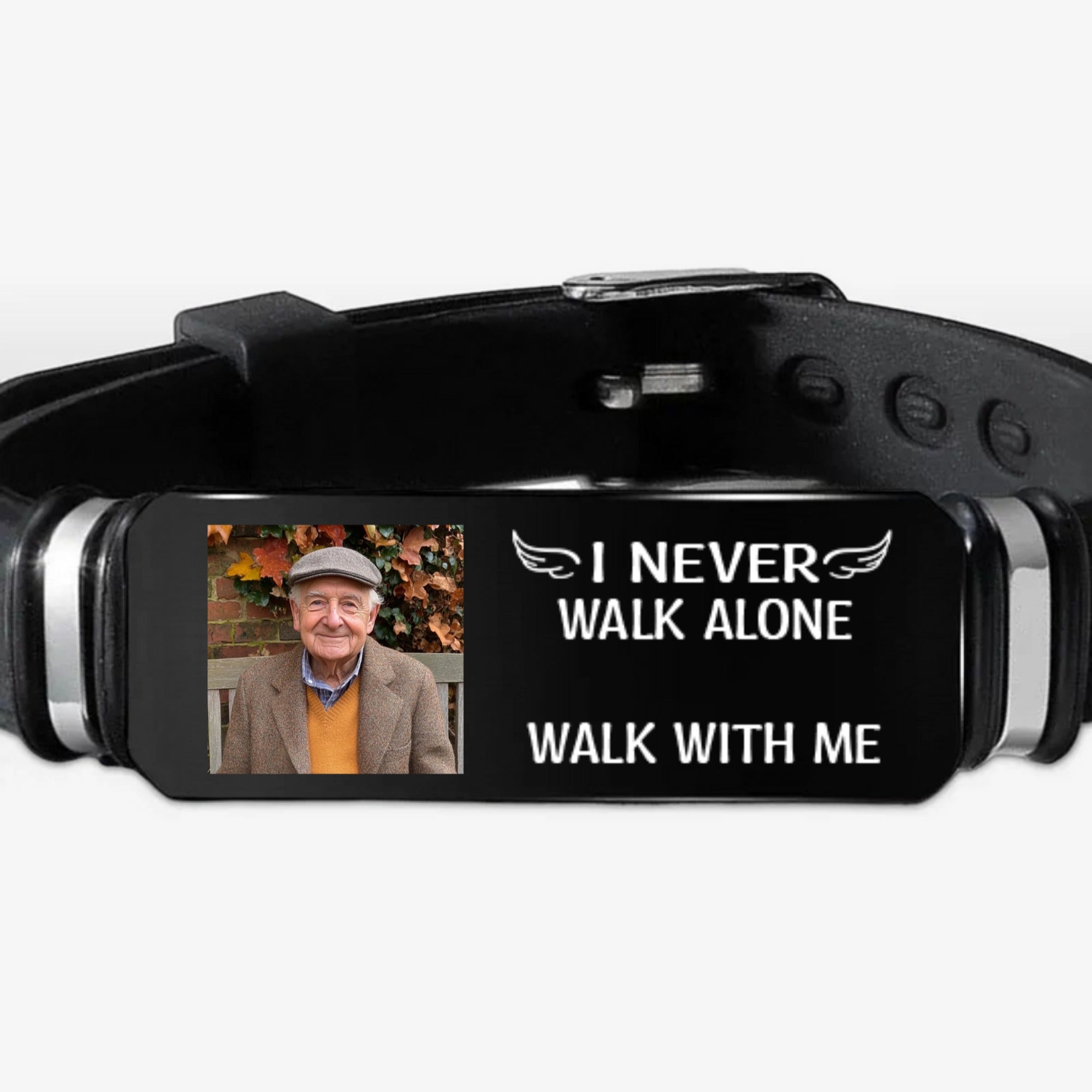 You_Never_Walk_Alone_Memorial_Photo_Personalised_Gift_Engraved_Bracelet_For_Mum_Dad_Grandma_Grandad_Loved_One