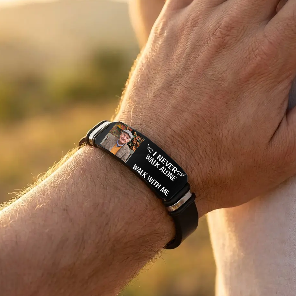 You_Never_Walk_Alone_Memorial_Photo_Personalised_Gift_Engraved_Bracelet_For_Mum_Dad_Grandma_Grandad_Loved_One_2