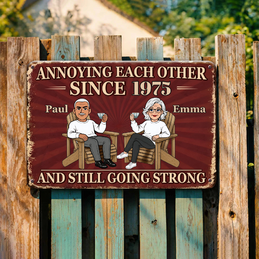 AnnoyingEachOtherSince_PersonalisedCoupleMetalSignWithNames_Year2_3bd4b514 19fe 44cc a40f de74e0c34264