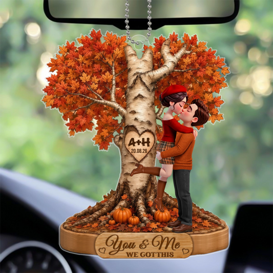 AutumnLoveTreeCouple_PersonalisedGiftAcrylicOrnamentForCouples