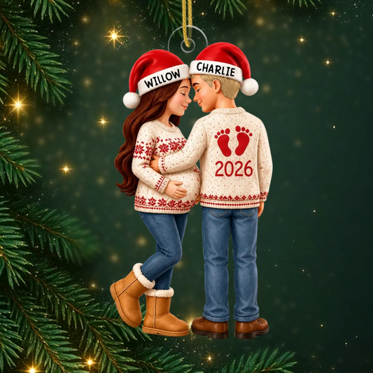 BabyBump_sFirstChristmas PersonalisedGift_AcrylicOrnamentForExpectingParents1