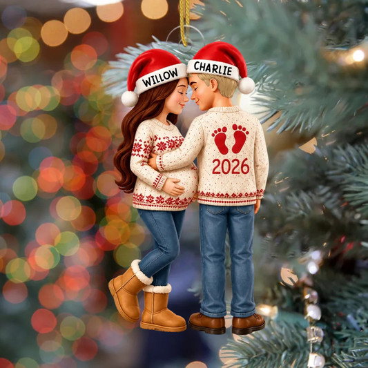 BabyBump_sFirstChristmas PersonalisedGift_AcrylicOrnamentForExpectingParents2