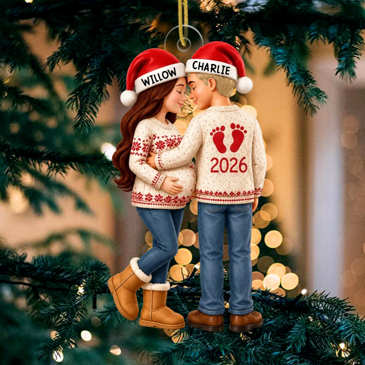 BabyBump_sFirstChristmas PersonalisedGift_AcrylicOrnamentForExpectingParents3