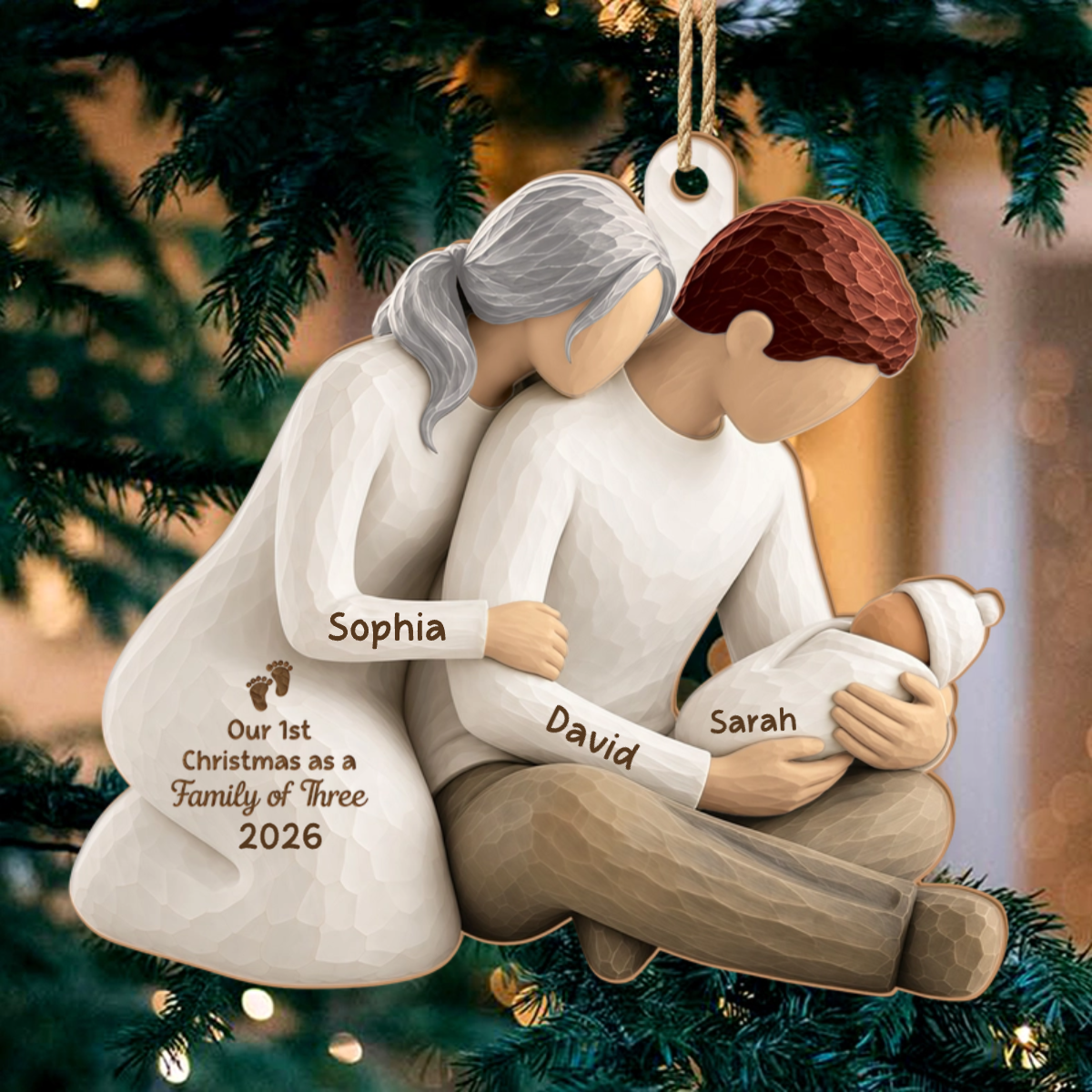 Baby_sFirstChristmas PersonalisedGift_1 LayerWoodenOrnamentForFamilies3