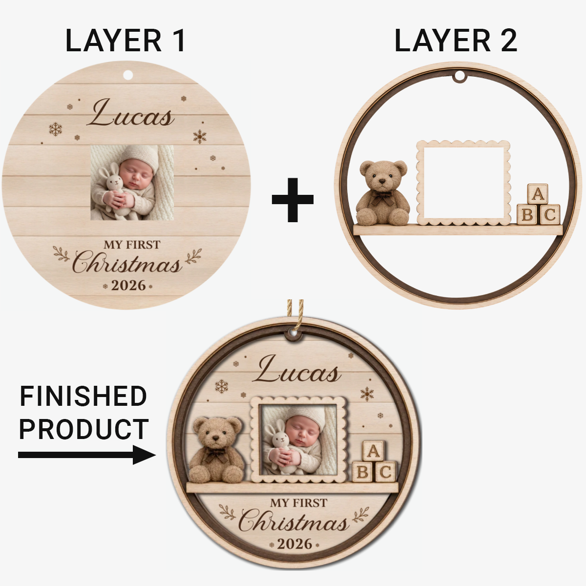 Baby_sFirstChristmasCustomPhoto_PersonalisedGift2 LayerWoodenOrnamentForBaby_3