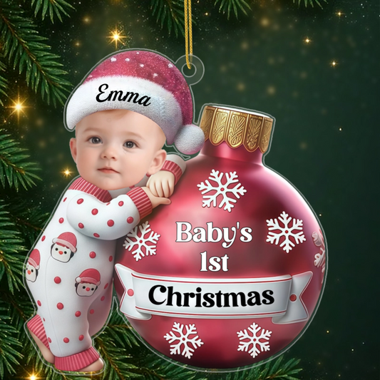 Baby_sFirstChristmas_PersonalisedGift AcrylicChristmasOrnamentForMomAndDad1_bf954cad c839 4ef8 b536 e45606a8f17b