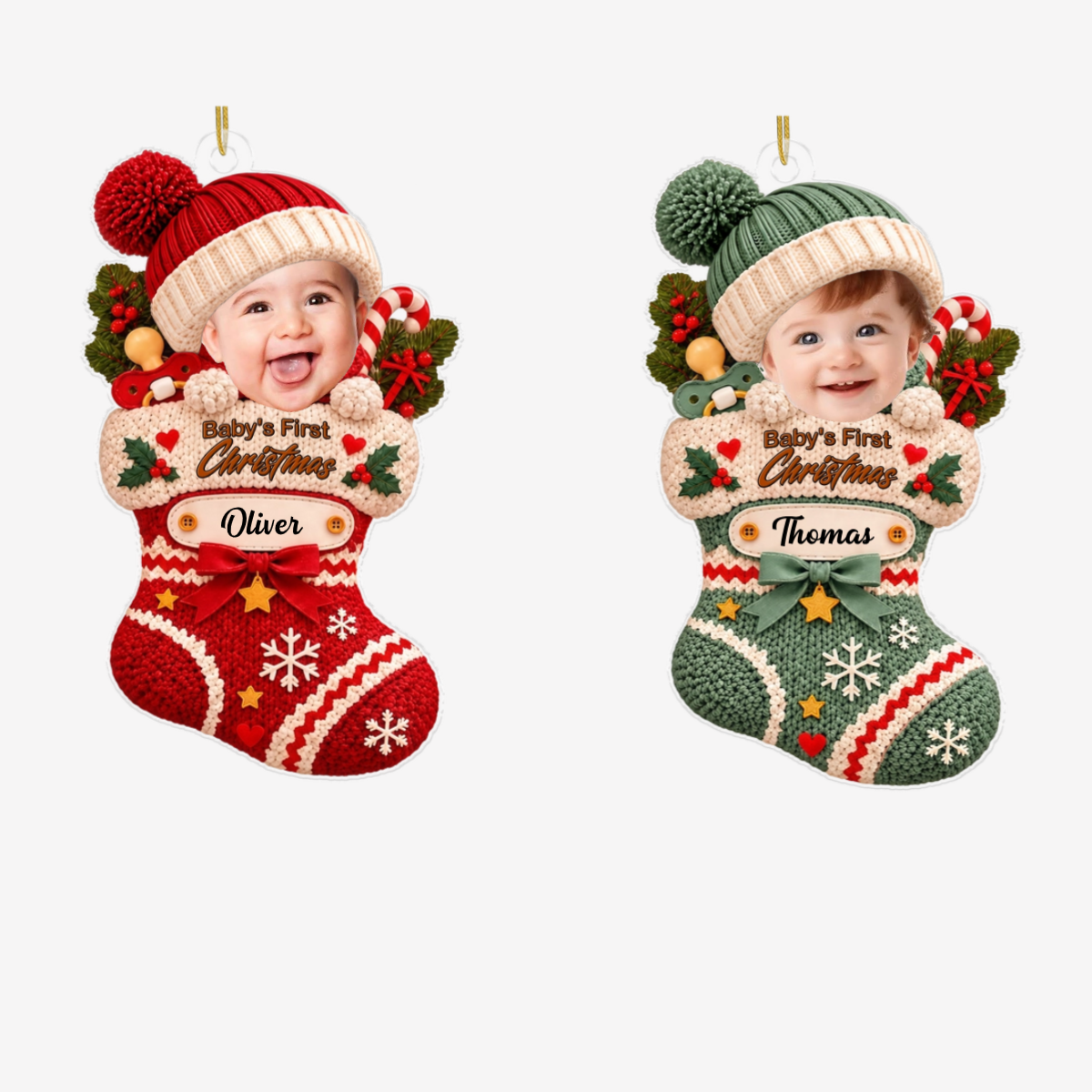 Baby_sFirstChristmas_PersonalisedGift AcrylicOrnamentForNewParents1