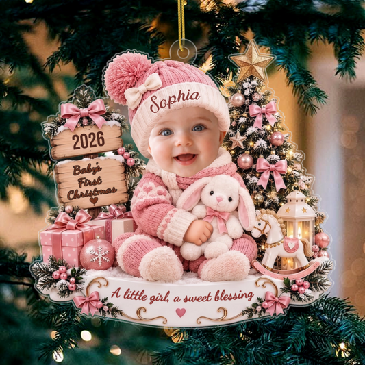 Baby_sFirstChristmas_PersonalisedGiftAcrylicOrnamentForNewborns